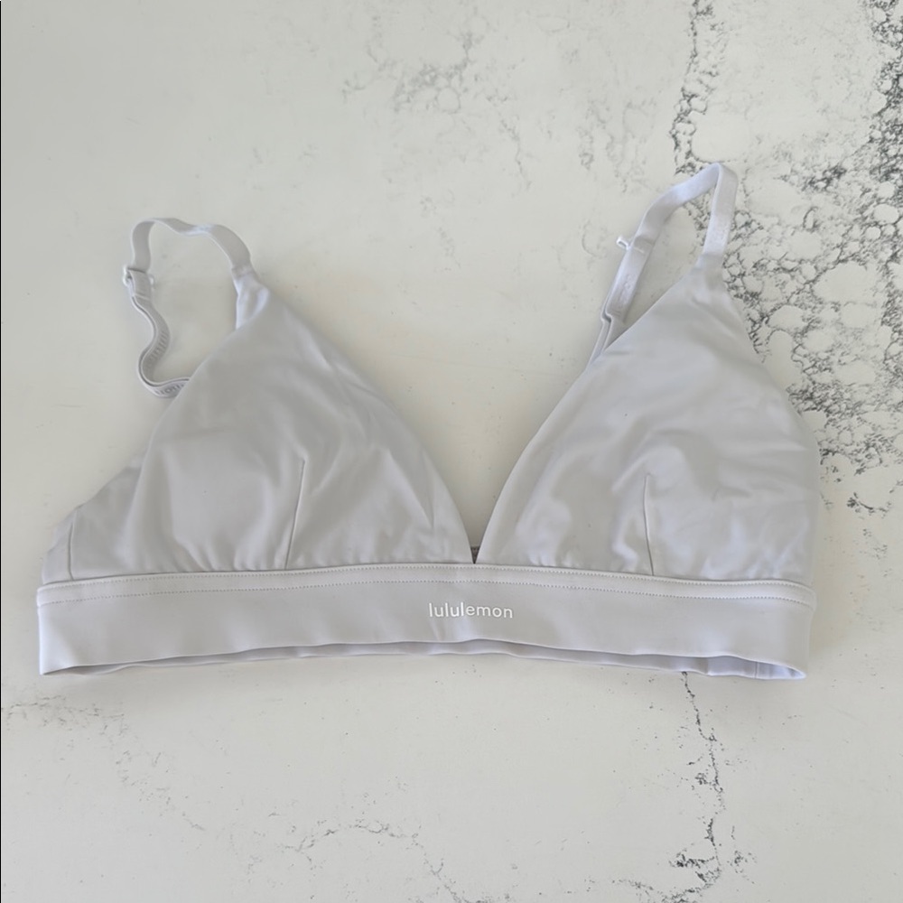 Lululemon Athletica white Soft Bra with Wide Elastic Band